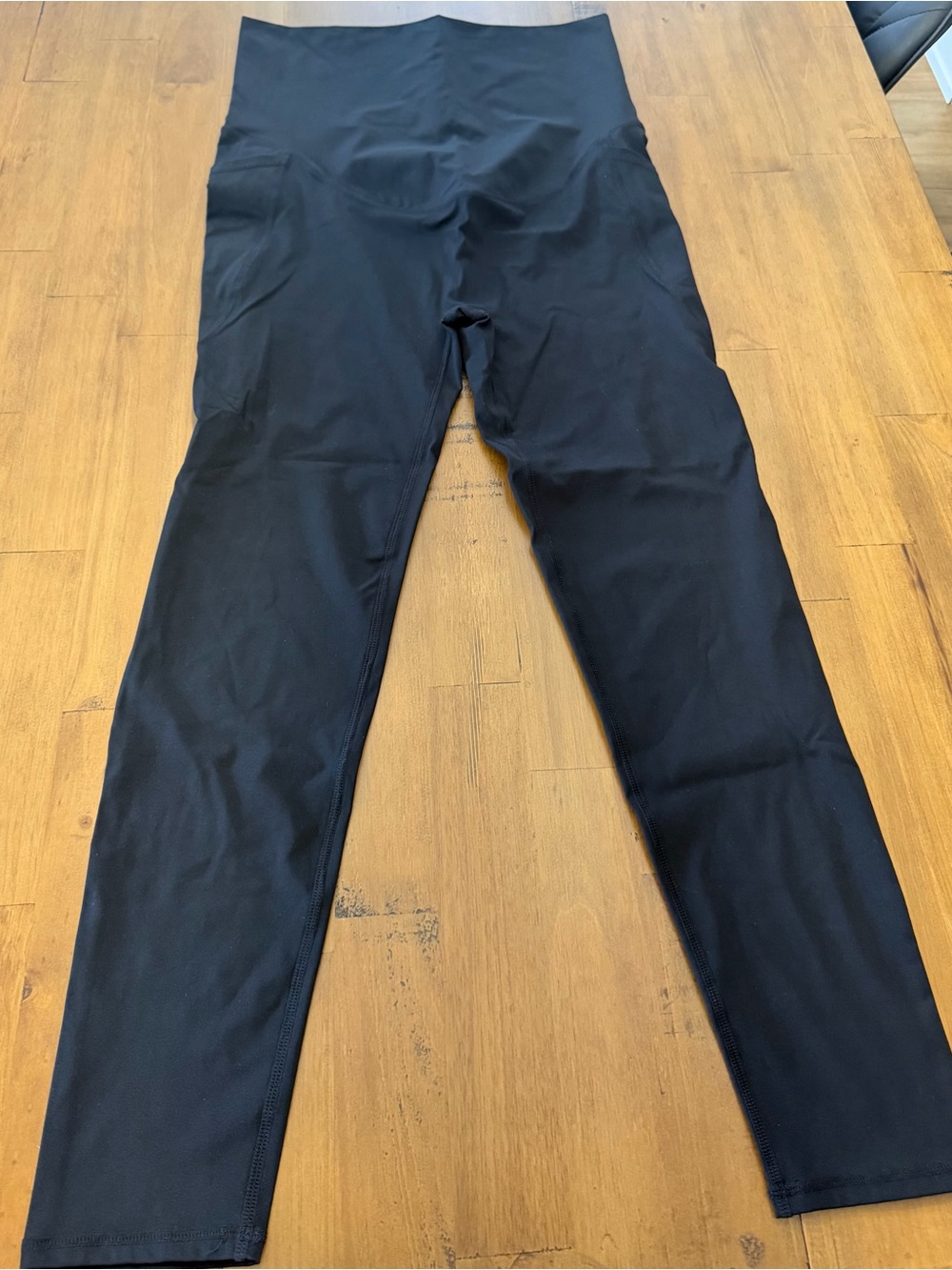 High-Waist Black Women's Maternity Leggings